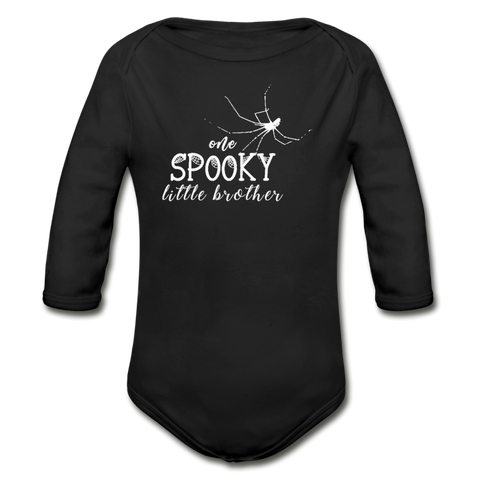 Spooky Little Brother - Long Sleeve Onsie - black